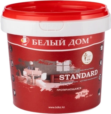 Белый Дом водоэмульсионная STANDARD 25 кг, белый цвет