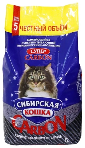 Наполнитель Сибирская Кошка 25389 комкующийся 5 л