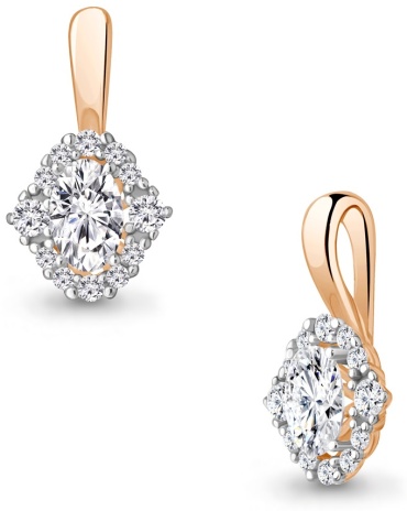 Подвеска AQUAMARINE 24497А.6 вес 0.96 г серебро, фианит