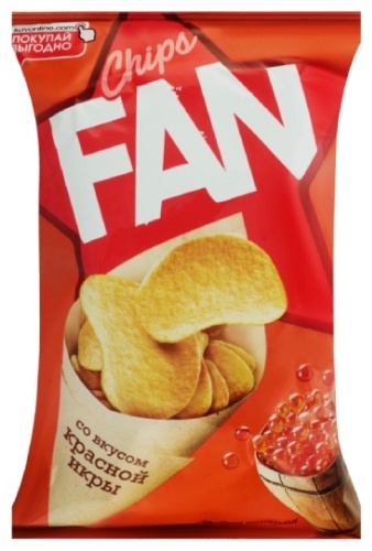 Чипсы FAN картофельные Со вкусом красной икры 65 г