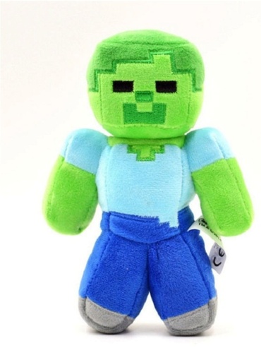 BABY TOY мягкая игрушка Minecraft Зомби, высота 20 см