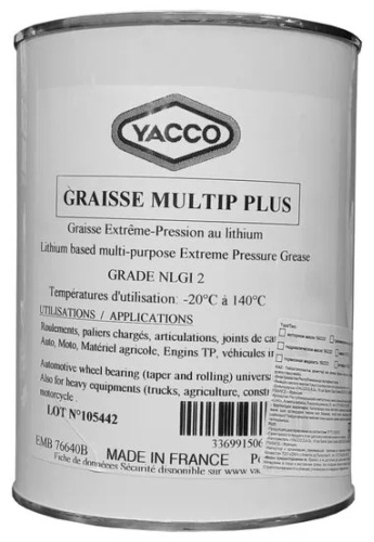 Yacco литиевая смазка MULTIP Plus 105442 1 л