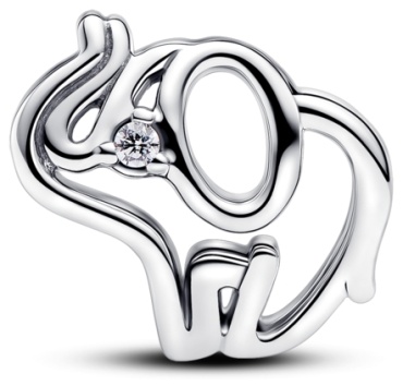 Шарм PANDORA «Ажурный слон» 793345C01 вес 1.1 г серебро, цирконий
