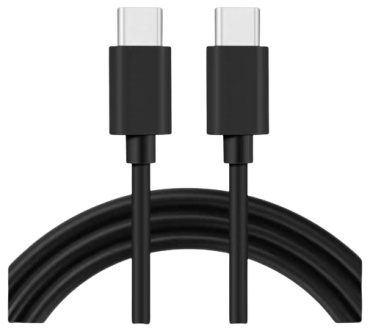 Кабель USB TypeC (F), USB TypeC (M), 2 м, черный