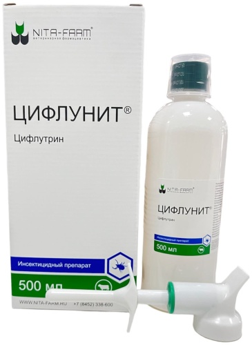 Средство NITA-FARM Цифлунит спрей от комаров, от мух, от слепней 500 мл