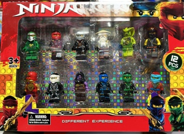 Фигурка Ninja лего-человечки 4 см 12 шт