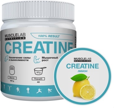 Креатин MuscleLab Creatine Monohydrate лимон 300 г