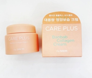The Saem крем Care Plus Baobab Collagen Cream для лица, для зоны декольте 100 мл