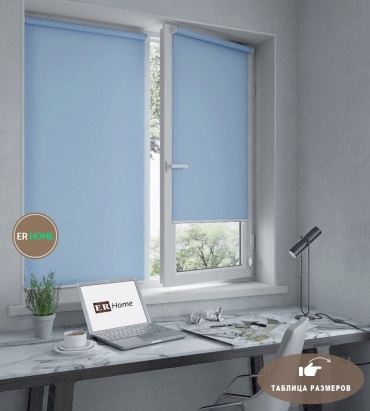 Ролл-шторы ER HOME мини роллштора P1150-5 голубой 60x160 см