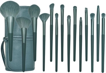 AiArt набор кистей для макияжа Dark Green 14 шт