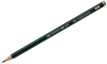 Карандаш чернографитный Faber-Castell Castell 9000 2B, заточен