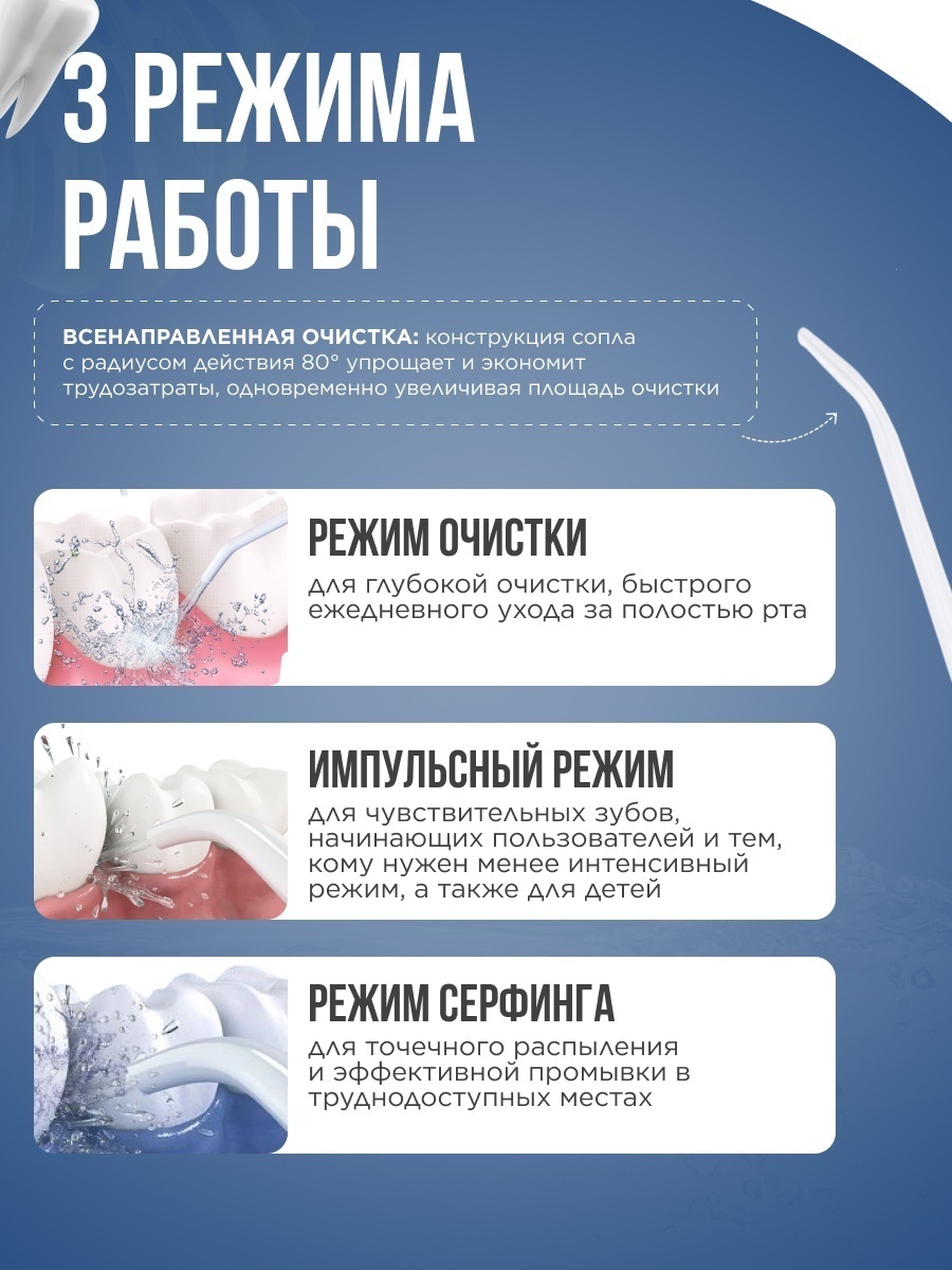 Ирригатор L10 импульсный, портативный