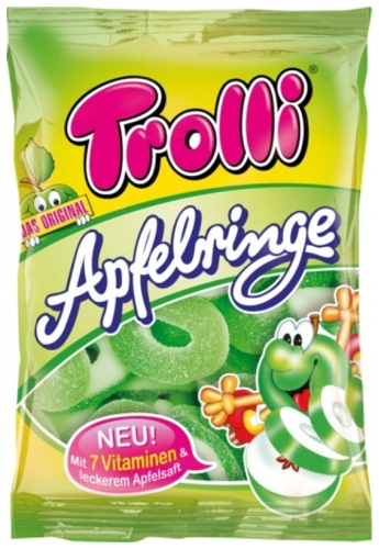 Мармелад Trolli Apple Rings Яблочные колечки жевательный 150 г