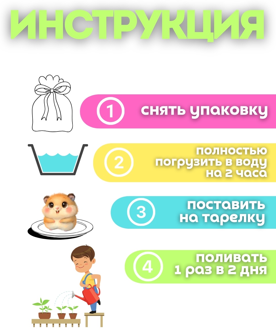 Набор для выращивания Травянчик чебурашка