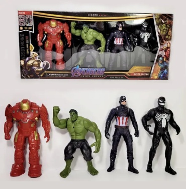 Фигурка Avengers Мстители Супергерои Халкбастер, Халк, Капитан Америка, Веном 14 см 4 шт