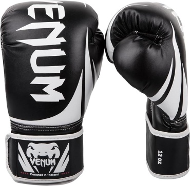 Боксерские перчатки Venum 14 oz черный, белый