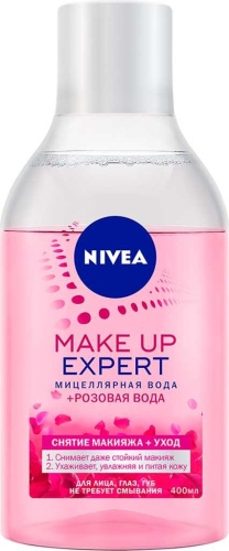 NIVEA Make-Up Expert + Розовая вода мицеллярная вода 400 мл
