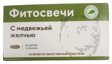Материа Био Профи Центр Фитосвечи с медвежьей желчью 10 шт