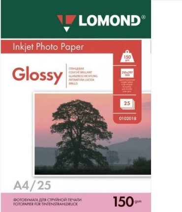 Lomond 100177 бумага, A4, 25 листов, глянцевое покрытие