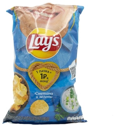 Чипсы Lay’s картофельные Сметана и зелень 150 г