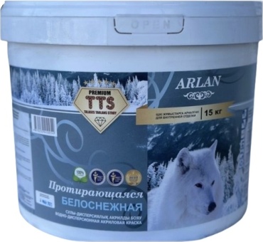TTS водоэмульсионная ARLAN Протирающаяся 15 кг, белый цвет