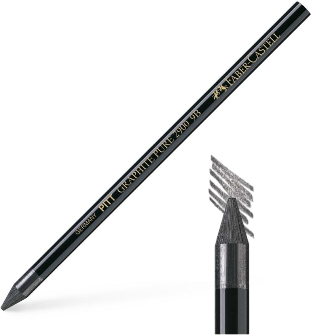 Карандаш Faber-Castell Pitt Graphite Pure 117309, 1 шт, твёрдость 9B