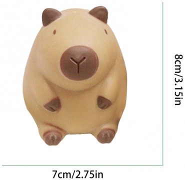 Игрушка-мялка Сквиш Капибара 27487, коричневый