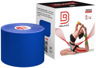Кинезио тейп BBalance Premium Quality 5 м синий