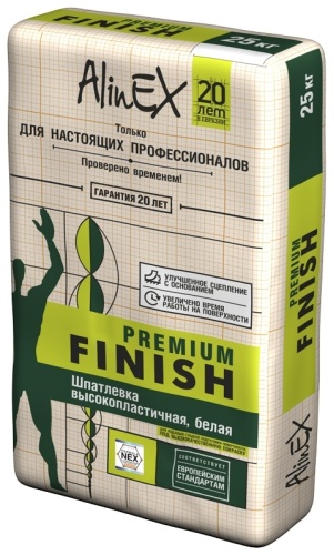 AlinEX Finish Premium 25 кг, полимерная