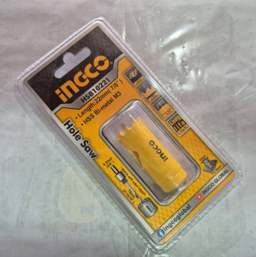 Коронка INGCO HSB10221 биметаллическая D 22 мм, 1 шт