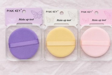 Pink Key пуховка велюр 1 шт