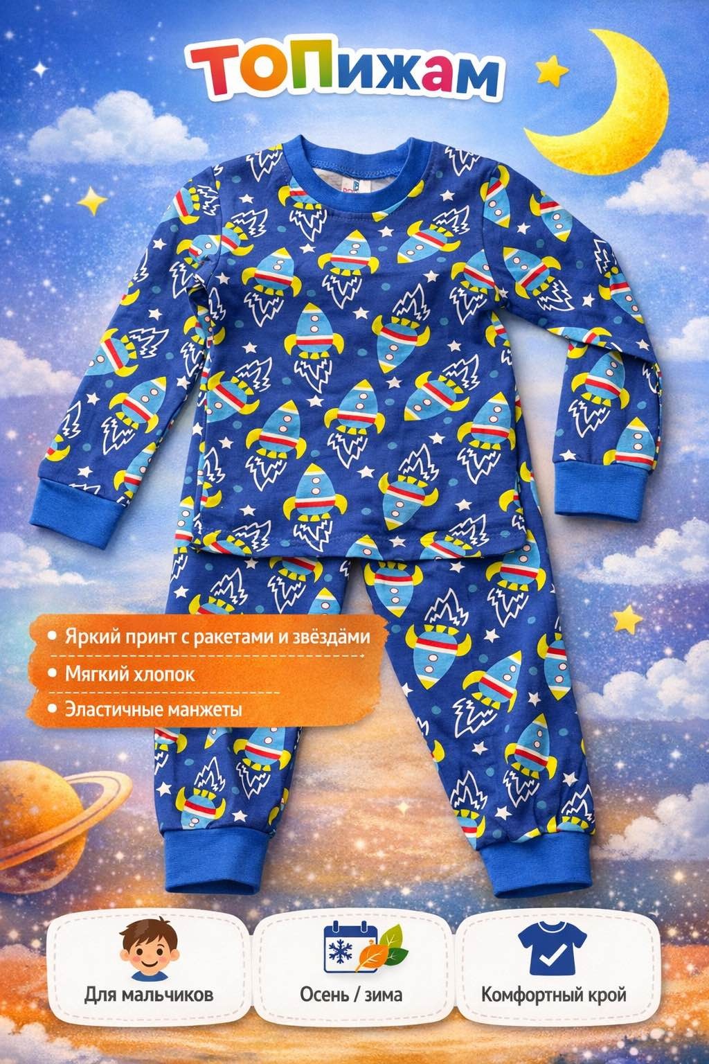 Пижама синий