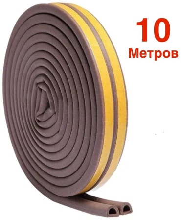 Уплотнитель teplyeokna, пенополиуретан 10 м x 9 мм
