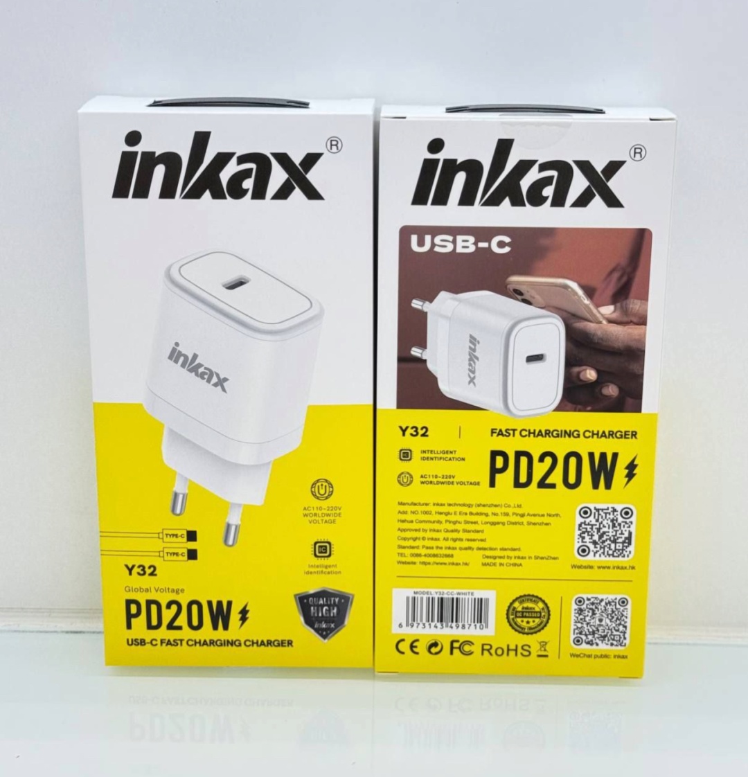 Зарядное устройство Inkax Y32 C USB Type-C белый