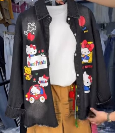 Рубашка Hello Kitty черный