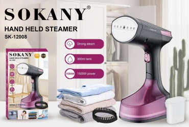 Отпариватель SOKANY SK-12008 черный, фиолетовый