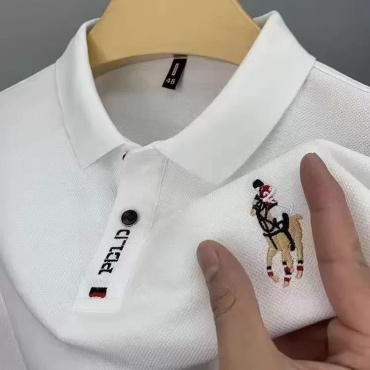 Поло однотонный белый