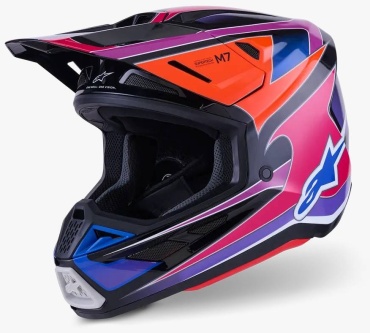 Alpinestars Sm7 Fuse Helmet белый, розовый, фиолетовый L