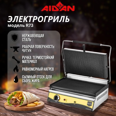 Гриль Aidan R73 серый