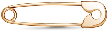 Булавка AQUAMARINE JA72589 вес 0.7 г серебро, без вставок