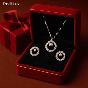 Emeli lux 000001 вес 6.5 г серебро, имитация жемчуга