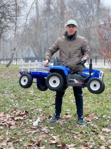 1Kids Трактор Электромобиль 611 синий