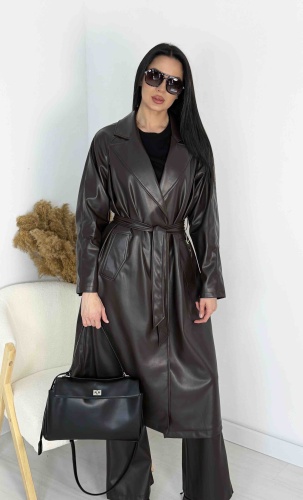 Плащ LS Shop коричневый