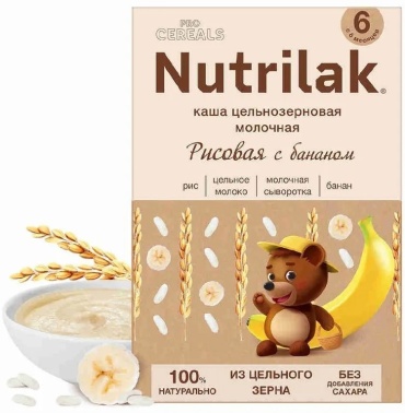 Nutrilak молочная Premium PROCEREALS Рисовая с бананом, 200 г