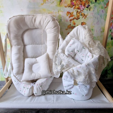 Комплект Baby белый, розовый