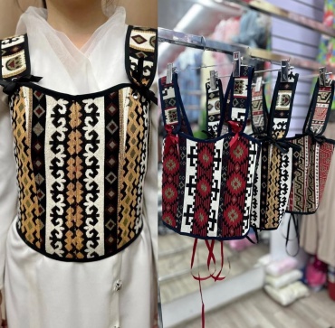 Корсет AIKA SHOP белый, бордовый