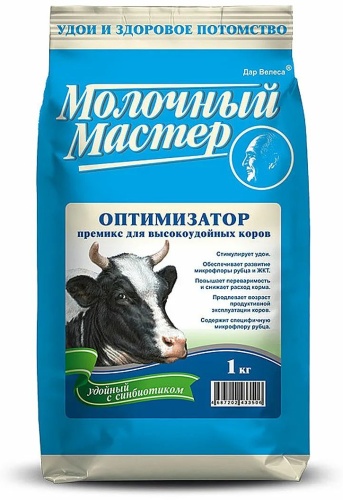 Дар Велеса Молочный мастер Оптимизатор-премикс для высокоудойных коров витамины 800 мл
