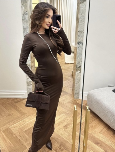 Повседневное платье AMOLLYA коричневый