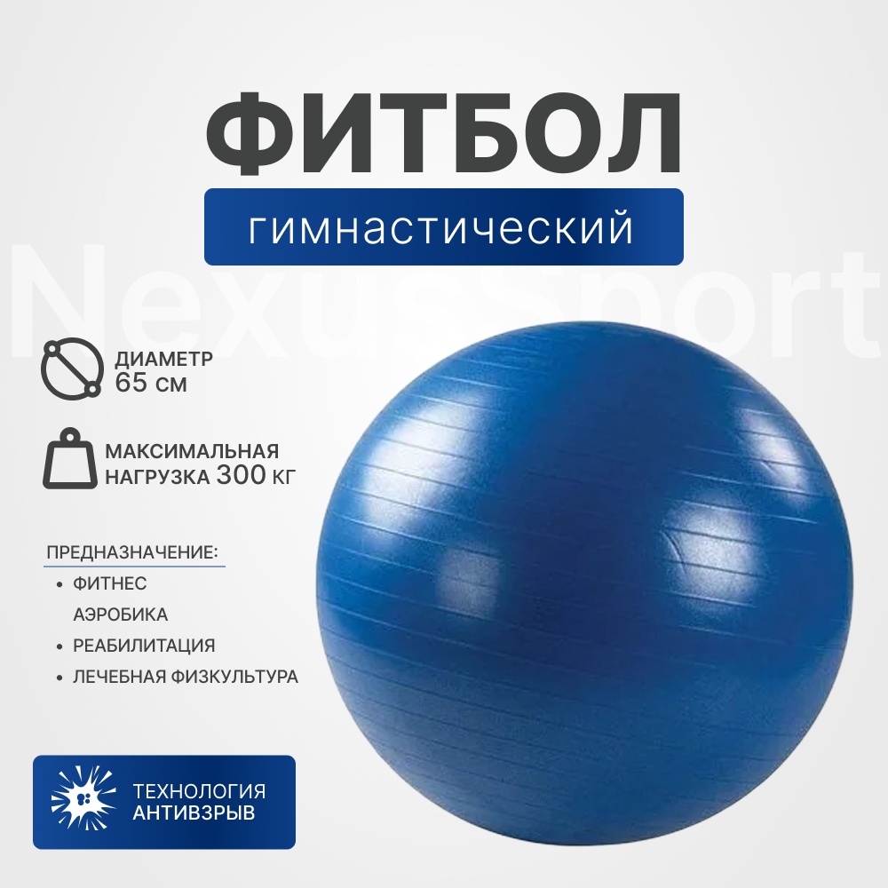 Фитбол GMP65 65 см синий