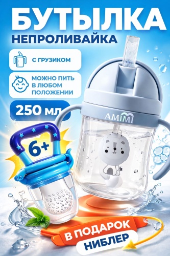 Набор Amimi 2442 250 мл голубой